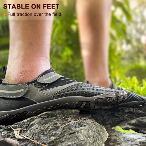Vista 5 de KEMISANT Zapatos de agua para hombre, unisex, zapatos acuáticos descalzos para hombres y mujeres, para playa, natación, deportes acuáticos