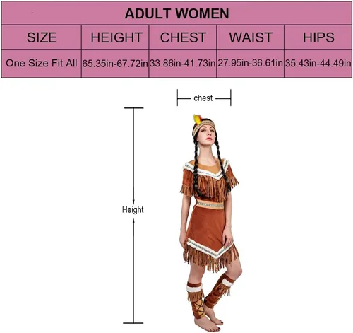 Vista 4 de Disfraz de nativo americano para mujer
