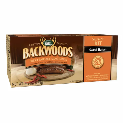 Vista 9 de LEM Productos Backwoods Bratwurst - Kit de condimentos para salchichas frescas, ideal para caza silvestre y carne doméstica, temporada de hasta 20