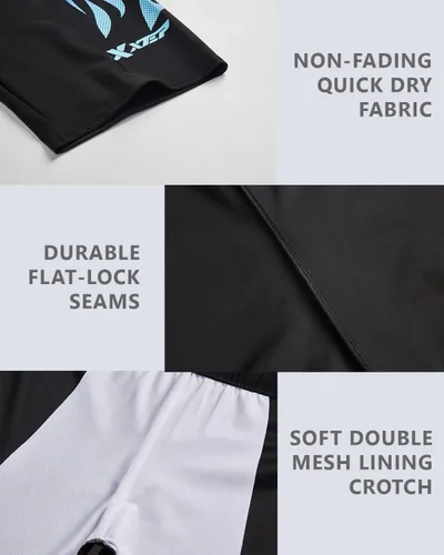 Vista 4 de KANAV Traje de baño deportivo para hombre, traje de baño de compresión, pantalones cortos de natación de resistencia, entrenamiento de carreras