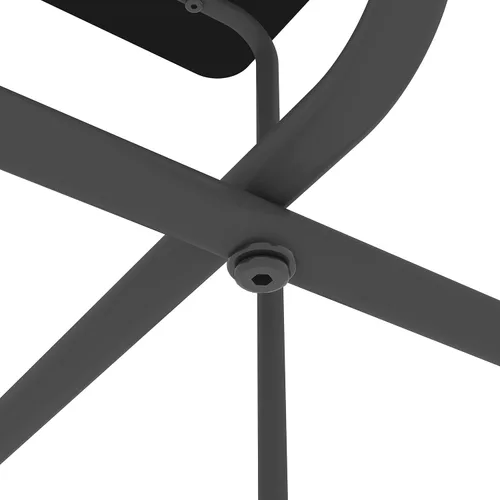 Vista 6 de Mesa auxiliar moderna de cristal templado para sala de estar, dormitorio, color negro