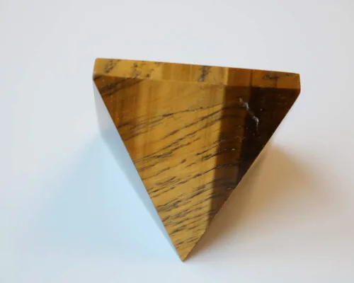 Vista 9 de StoneStory Estatua de cristal curativo de pirámide de ojo de tigre natural, piedra preciosa espiritual de reiki (ojo de tigre, 2.0 x 1.6 in)