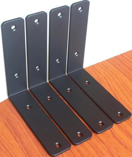 Vista 73 de Paquete de 2 soportes de estante en L de 6 pulgadas de largo x 4 pulgadas de alto x 1.5 pulgadas de ancho, 5 mm de grosor, soportes de estante