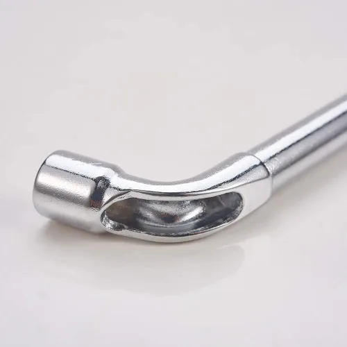 Vista 2 de Auniwaig Llave hexagonal métrica en forma de L de 0.236 in, acero al cromo vanadio, codo de espejo cromado, soporte de broca de doble cabeza