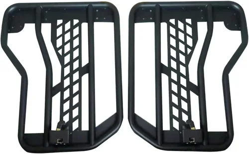 Vista 2 de SXMA JL1079 Puertas de tubo para 2 puertas 4x4 Piezas de acero medias puertas con espejos laterales Cuerpo de acero Protectores de armadura de tubo