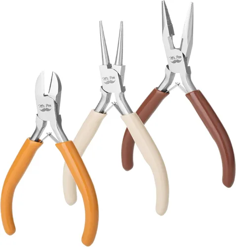 Vista 9 de Mr. Pen - Kit de fabricación de joyas, 3 alicates, mini cortadores de alambre, alicates de punta y alicates para manualidades para aretes y joyas