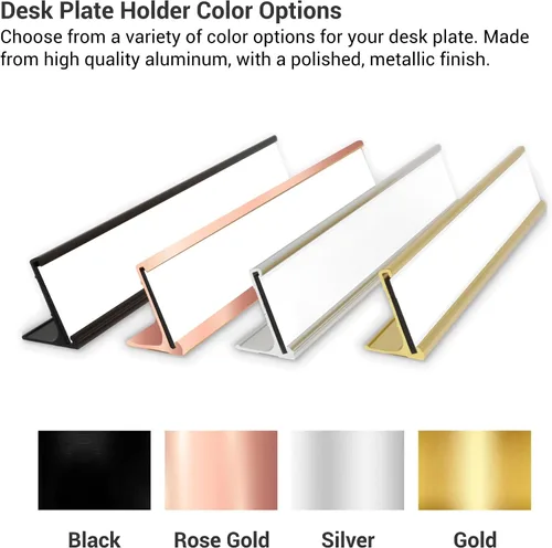 Vista 3 de Placa de escritorio personalizada grabada Personalizada con su nombre y título Decoración perfecta para oficina, negocio o hogar Múltiples