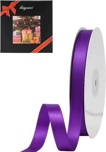 Vista 40 de LIUYAXI Cinta púrpura claro, 1/2 pulgada x 25 yardas, cinta de doble cara púrpura claro para envolver regalos, manualidades, ramo de lazos