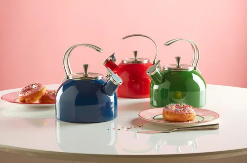 Vista 4 de kate spade new york Make It Pop - Hervidor de agua, color rojo
