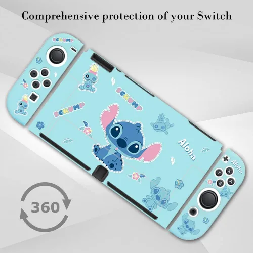 Vista 5 de PERFECTSIGHT Funda protectora compatible con Nintendo Switch OLED Funda delgada antiarañazos a prueba de golpes para NS Switch y Joy-Con, bonita