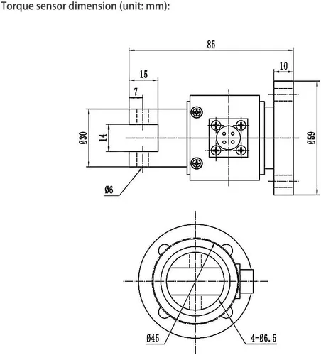 Vista 2 de Sensor de par estático ATO, 5-200 Nm, sensor de par de reacción para calibración de llave dinamométrica (20 Nm)