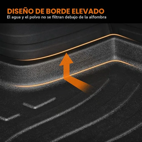 Vista 4 de KUST Alfombrilla de carga para maletero para Ford Explorer 2011-2019, forro de maletero de carga trasera para accesorios Explorer, protección
