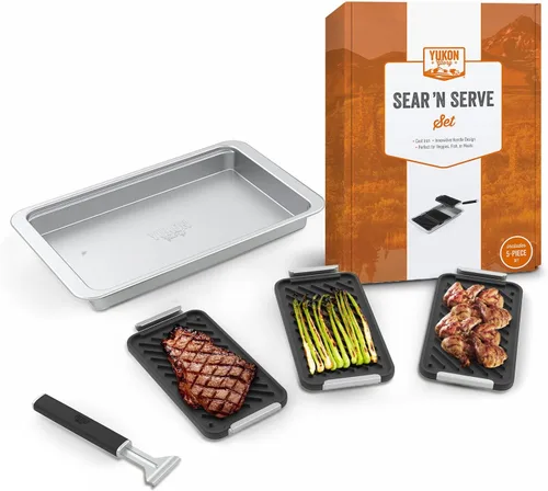 Vista 10 de Yukon Glory™ SEAR 'N SERVE - Juego para asar y servir (BBQ 'N SERVE - Juego de parrilla y asador)