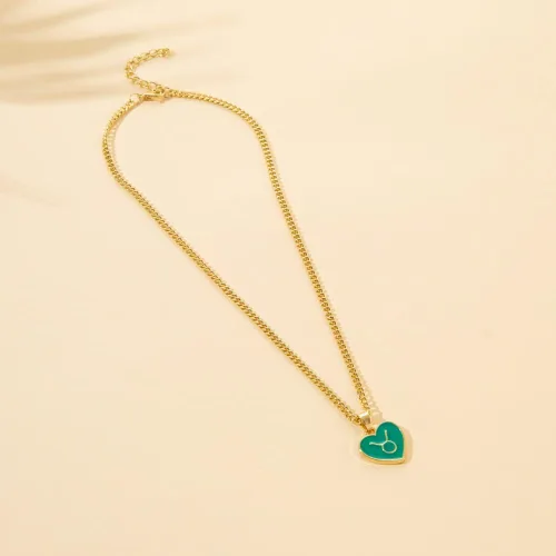 Vista 3 de Caiyao Collar con colgante de amor de 12 constelaciones para mujeres y niñas delicado horóscopo de oro personalizado de astrología del zodiaco