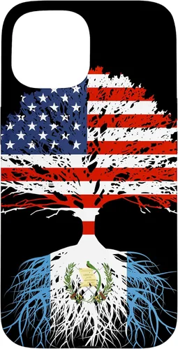 Vista 6 de Guatemala Born Family Roots Guatemalan American US Flag Gift Case for iPhone 17