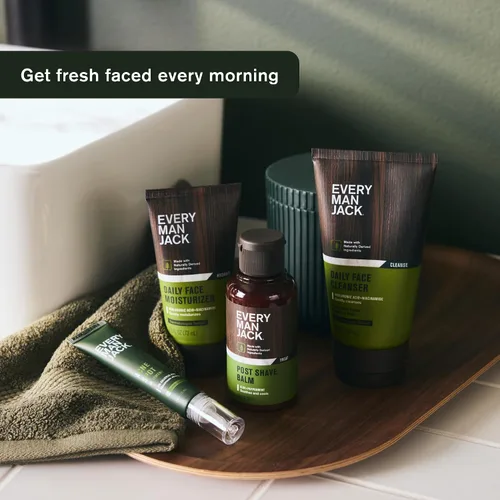 Vista 4 de Every Man Jack Jabón facial hidratante para hombres con ácido hialurónico y niacinamida, elimina suavemente la suciedad y el aceite, revive la piel