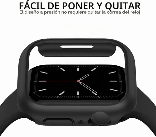Vista 3 de Recoppa - Funda compatible con Apple Watch de 1 39⁄64 pulgadas (41 mm) Series 7 8 9, funda protectora de policarbonato duro ultradelgada a prueba