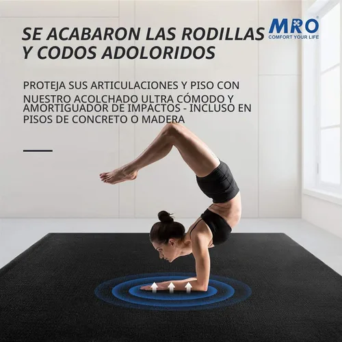 Vista 4 de MRO Extra Large Yoga Mat, 12'x6'/9'x6'/7'x5'/6'x4' (9MM)