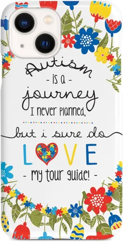 Vista 11 de Inspired Cases - Funda con textura 3D para iPhone Xs Max - Funda protectora de goma para iPhone Xs Max de Apple - El autismo es un viaje