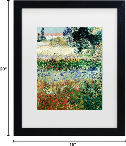 Vista 5 de Vincent Van Gogh "Jardín en flor" - Arte enmarcado mate