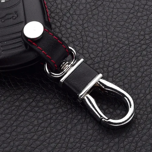 Vista 6 de Funda de cuero genuino para llavero para hombres y mujeres para BMW 3 Series 5 Series 6 Series M3 M5 X1 X5 X6 Z4, estuche para llave remota de coche