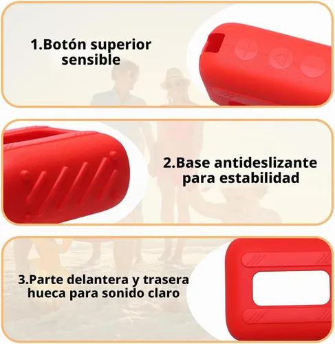 Vista 3 de Funda de silicona para altavoz JBL Go 4 ultraportátil impermeable negro Funda de viaje para altavoz impermeable ultraportátil JBL Go 4