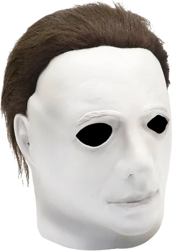 Vista 2 de Máscara de Michael Myers, máscara de Halloween para fiesta de disfraces, disfraz de Michael Myers