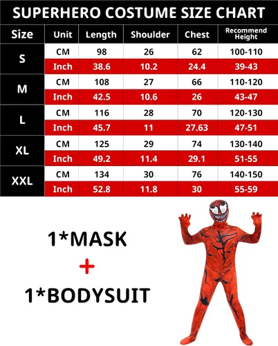 Vista 6 de PUNKSUIT Traje de superhéroe para niños, disfraz de cosplay de Halloween con máscara LED