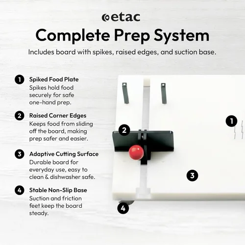 Vista 3 de Etac Fija la tabla de cortar adaptable con una mano con picos para una