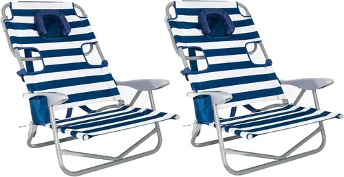 Vista 15 de Ostrich On-Your-Back - Silla de playa reclinable de 5 posiciones (paquete de 2)