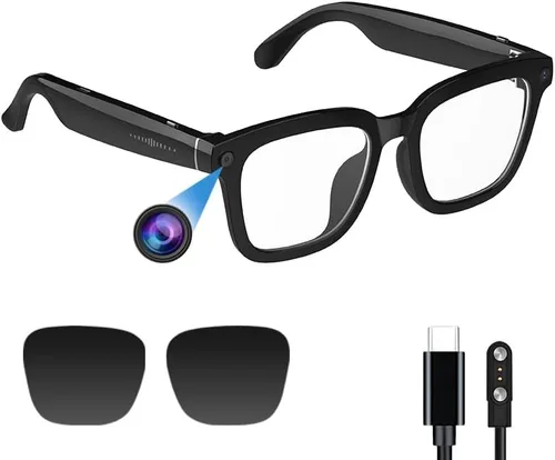 Vista 10 de Lentes de cámara inteligente AI: grabación de video HD 1080P y toma de fotos, traducción, conversación asistente, adecuadas para exteriores e