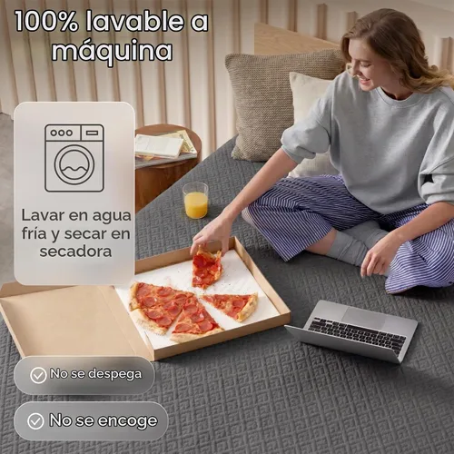 Vista 5 de Protector de colchón individual 100% impermeable, protección de 360 grados contra derrames, manchas y accidentes para padres y dueños de mascotas