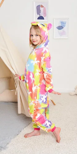 Vista 5 de Pijama de una pieza de unicornio para niños, disfraces de Halloween