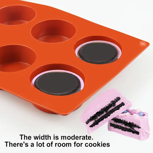 Vista 9 de Palksky Molde de galletas cilíndricas redondas para caramelos/cubierta de chocolate, molde de galletas para sándwich, magdalenas, magdalenas Molde