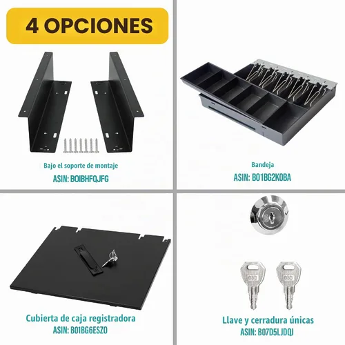 Vista 8 de HK SYSTEMS 16 "POS Cajón de efectivo frontal de acero inoxidable, diapositiva de rodamiento de bolas, POS resistente con bandeja extraíble