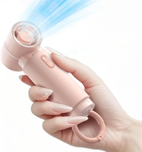 Vista 9 de Miniventilador portátil de mano, diseño de bolsillo pequeño personal, potente motor Trubo de 19500 RPM, tiempo de enfriamiento máximo de 10 horas