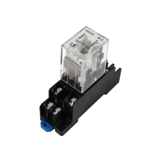 Vista 8 de ATO Relé de potencia electromagnética DPDT 2NO 2NC HH52P MY2NJ de la bobina de DC 24V de 8 pines con base de enchufe de terminal enchufable