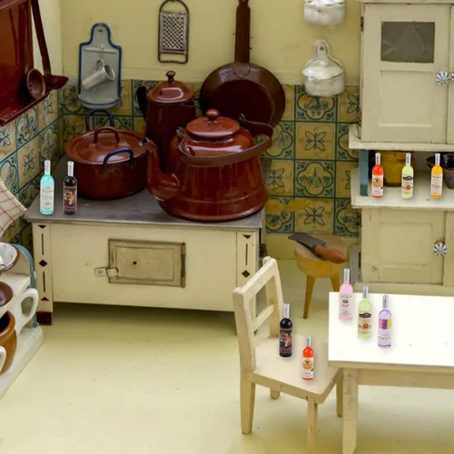 Vista 6 de 20 botellas en miniatura, lindas botellas de vino para casa de muñecas, para hacer mini comida y bebida, accesorios para decoración de casa