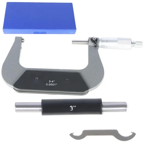 Vista 9 de Herramienta de medición de precisión de 0-1 pulgada micrómetro exterior de 0.0001 pulgadas con herramienta de trabajo de medición de caja equipada
