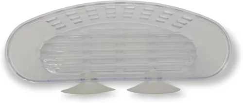 Vista 2 de Handy Housewares Cesta para fregadero de cocina, esponja con ventosas, transparente (paquete de 1)