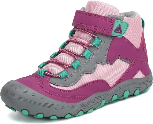 Vista 13 de Mishansha Botas de Senderismo para Niños Pequeños Niñas Niños Zapatos de Senderismo Resistentes al Agua Anti-Colisión Antideslizantes Atléticas