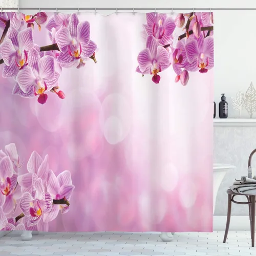 Vista 14 de Ambesonne Decor Collection cortina para regadera de baño de poliéster