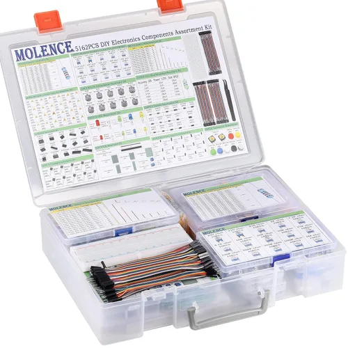 Vista 3 de 5162pcs DIY Electrónica Componentes Kit Surtido, Resistores, Inductores, Condensadores, LED, Triodo, ICS, Diodos, PCB, Potenciómetro, Cabecera