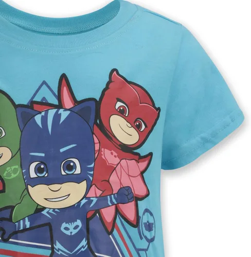 Vista 7 de PJ Masks Boys Catboy, Gekko and Owlette 3 Piece Zip Up Hoodie, T-Shirt and Jogger Pants Set for Toddler and Little Kids