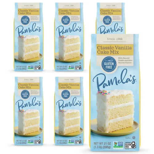 Vista 5 de Pamela's Products Mezcla de pastel de chocolate sin gluten (6 x 21 onzas)