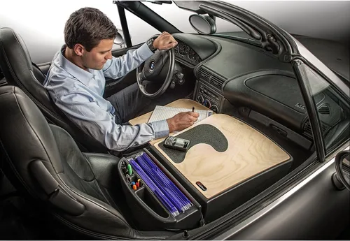 Vista 9 de Escritorio AutoExec GripMaster para automóvil, computadora para coche (acabado antiguo)., talla única , Birch