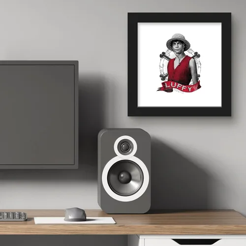 Vista 5 de Trends International Gallery Pops Netflix One Piece - Póster gráfico de pared de Luffy, 12.00 x 12.00 pulgadas, versión de marco negro