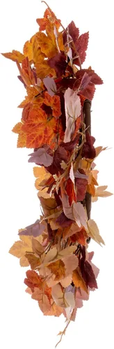 Vista 4 de Vickerman Corona de vela artificial de hoja de arce de otoño naranja de 16 pulgadas.