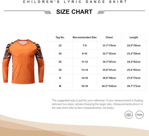 Vista 4 de Camiseta de portero de fútbol para niños, camiseta acolchada de manga larga, uniformes de entrenamiento de fútbol