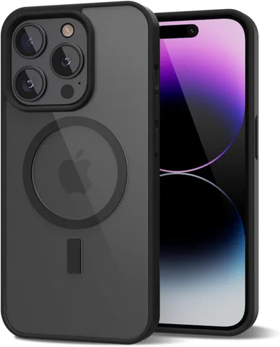 Vista 158 de oakxco Funda magnética transparente compatible con Magsafe, bonita funda delgada y transparente de poliuretano termoplástico no amarillenta, carcasa